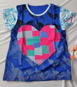 Juana De Arco Corazon Nido T-Shirt 6 Patchwork-Juana Print Mix-08 103 NWT - Picture 1 of 5