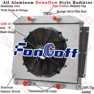 Ventilador de cubierta de radiador de 3 filas para motor Mercury Monterey Flathead 1949-1951 4,2 L V8 Foto 1 de 4