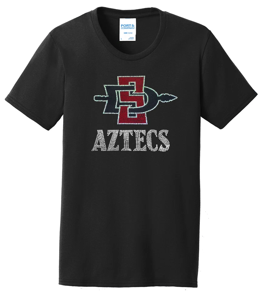 Camiseta para mujer San Diego State Aztecs baloncesto damas bling talla S-4XL Foto 1 de 1