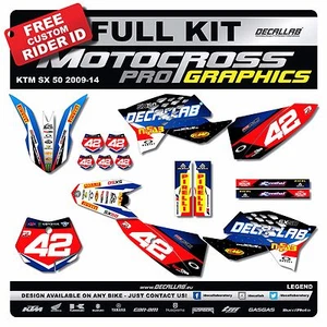 KTM SX 50 2009 2010 2011 2012 2013 2014 MX Graphics Decals Stickers Kit Decallab - Picture 1 of 3