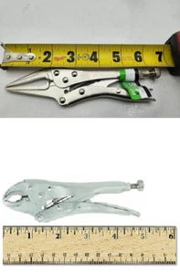 Nariz de aguja de 6"/5" pulgadas empuñaduras de vicio curvas mini agarre de vicio estilo alicates de bloqueo 2x - Imagen 1 de 3