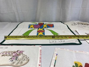 Handpainted Needlepoint Canvas lot 6 - Picture 1 of 9