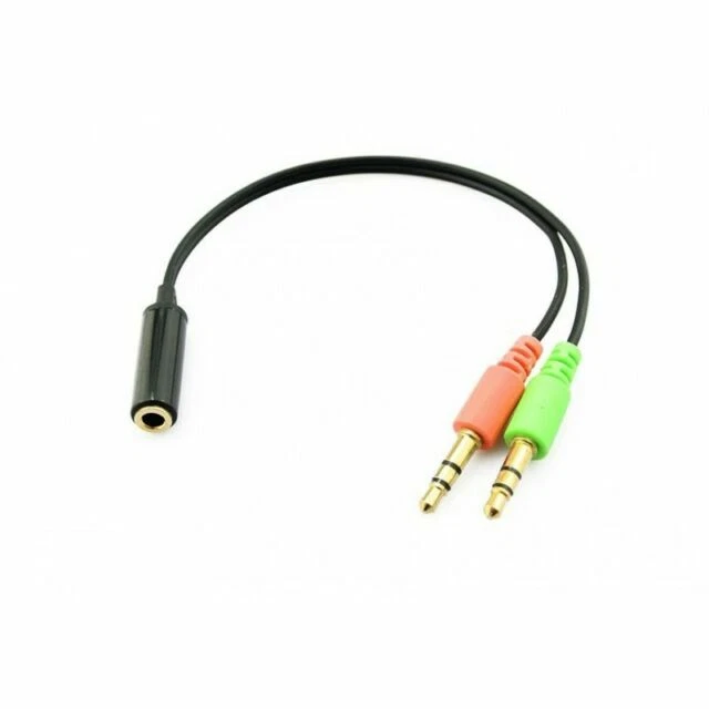 GNS Cable Adaptador de Audio de 3,5mm Hembra a 3,5mm Macho Doble - Negro (8433622007188)