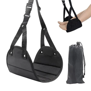 Airplane Footrest w/ Storage Bag Portable Travel Plane Leg Rest Foot Hammock - Picture 1 of 11