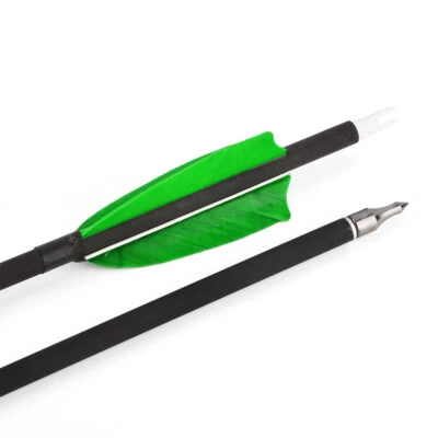 30" Carbon Arrow SP500 3" Feather Turkey Archery Recurve Bow CompoundBow Hunting - Image 1 of 4