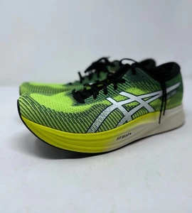 ASICS Men's 13 Magic Speed 2 Green Safety Yellow Lightweight Mesh Running Shoes - Picture 1 of 14