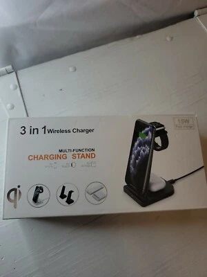 3in1 Wireless Fast Charger Charging Stand fast charge iwatch wireless charger - Image 1 of 4