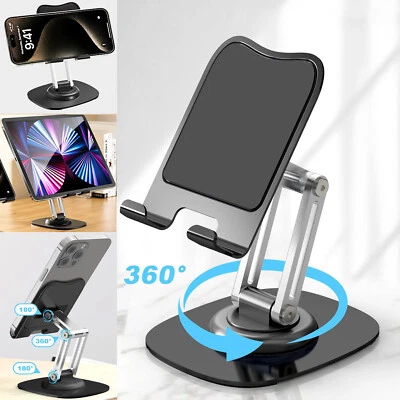 Foldable Adjust Tablet Mount Stand For Mobile Phone iPad iPhone Desktop Holder - Image 1 of 4