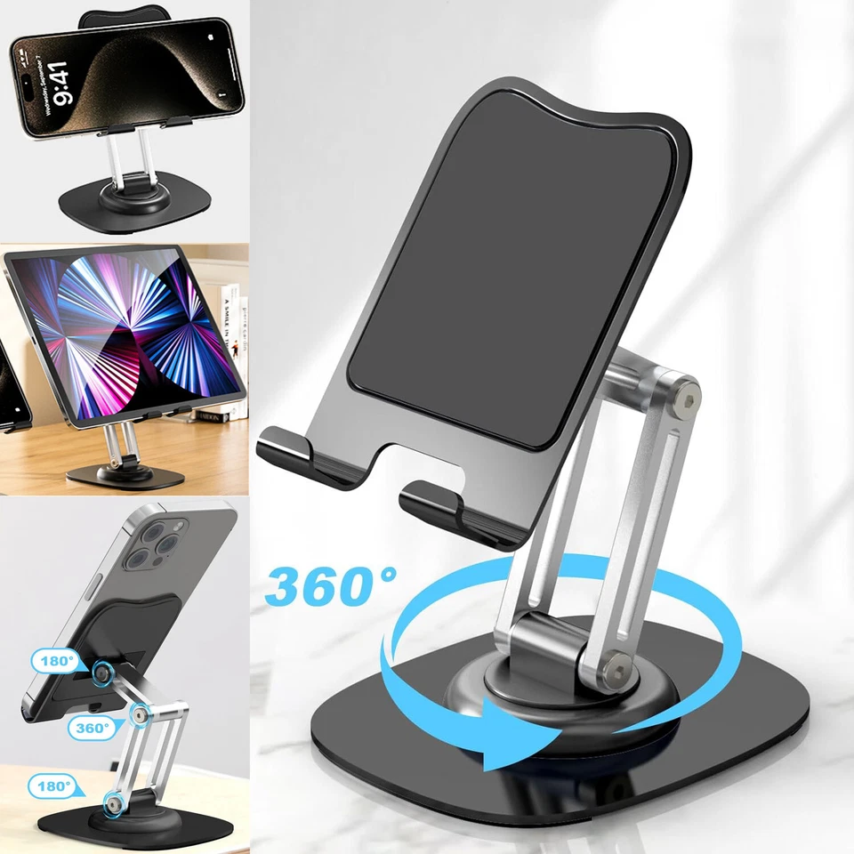 Foldable Adjust Tablet Mount Stand For Mobile Phone iPad iPhone Desktop Holder - Image 1 of 4
