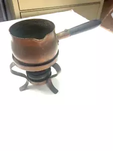VINTAGE CHRISTIAN WAGNER CHOCLATE MELTING CUP WITH BURN STAND AND SMALL BURNER - Picture 1 of 6