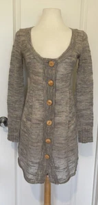 Sleeping On Snow Gray Wool- Mohair Sweater Coat-Sz-S~ Beautiful & Very Cozy - Picture 1 of 12