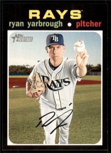 2020 Topps Heritage Base #267 Ryan Yarbrough - Tampa Bay Rays
