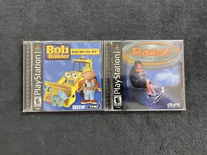 Bob The Builder mit 2 Spielen, Razor (SONY PlayStation PS1) CIB - Bild 1 von 4