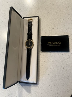 Movado: Clásico Museo | Cuarzo 87-E4-0885 | Índices Numéricos Romanos | Original Foto 1 de 4