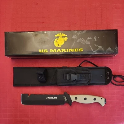 Cuchilla Elite Tactical USMC 13" mango bronceado con funda Foto 1 de 4