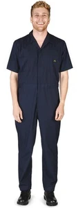 Mens SS Coverall Overall Boilersuit Mechanic Protective Work Wear Regular & Tall - Picture 1 of 15