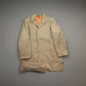 Vtg 70's AMALGAMATED AQUADEAN Wool Twill Men’s Overcoat Work Union KirchqässRer - Picture 1 of 10