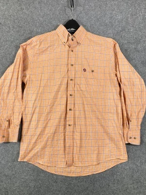 Camisa Wrangler George Strait Vaquero Corte Abotonada Para Hombres M Marrón Púrpura Cuadros Foto 1 de 4