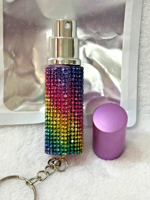 Chanel No 5 ~ Заправляемый парфюмерный брелок ~ 10 мл ~ чехол со стразами ~ подлинный! - Изображение 1 из 4