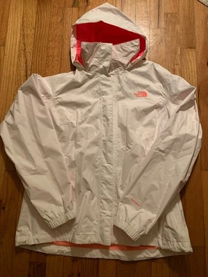 Nuevo Abrigo Chaqueta de Lluvia The North Face Hyvent Para Mujer Blanco/Rosa Con Capucha Talla XL Foto 1 de 4