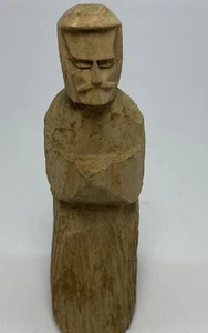"Estatuilla de arte popular Jesús Wiseman tallada a mano de madera de olivo tallada a mano de colección 4,5""" - Imagen 1 de 7