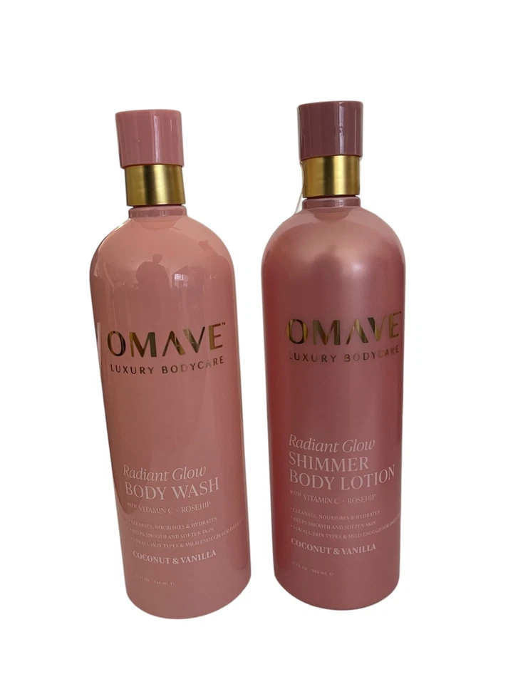 Omave Radiant Glow Duo - Lavado corporal y loción corporal brillante - 32 oz cada uno - Vitamina C Foto 1 de 1