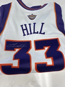 Adidas Phoenix Suns Grant Hill Signed Authentic Jersey Mens 48 wht - Picture 1 of 5