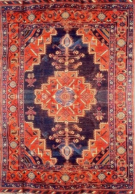 Tapis D'orient Ïran  Afshar Neriz Vase Ancien : 2.36 x 1.56 Mètres  - Photo 1/4