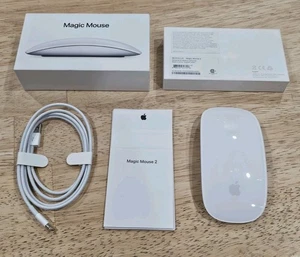 Apple Magic Mouse 2 (A1657) Wireless Rechargable Mouse - White w/ Box + Cable - Picture 1 of 11