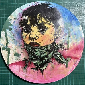 Chris Boyle 'Flower Mask' Circular Hand finished print 1/1 Signed - Picture 1 of 3