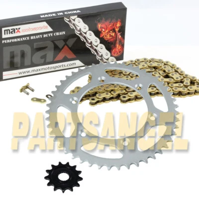 Kit de cadena de transmisión y piñones dorados para Yamaha YZ125 2005-2021 y 2001-2004 YZ250F Foto 1 de 3