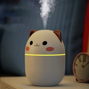 Air Humidifier Cute Aroma Diffuser Night Light Cool Mist Purifier Humificader - Picture 1 of 9