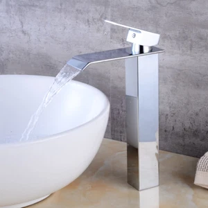 Badarmatur Wasserfall Wasserhahn Waschtischarmatur Armatur Aufsatzwaschbecken - Bild 1 von 12