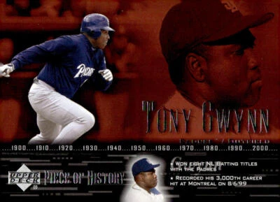 2002 Upper Deck Piece of History #82 Tony Gwynn - Image 1 of 2