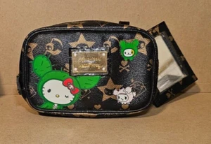 NEW TOKIDOKI X HELLO KITTY LG Black Boston Bag Purse Hand Bag Charms and Mirror - Picture 1 of 8