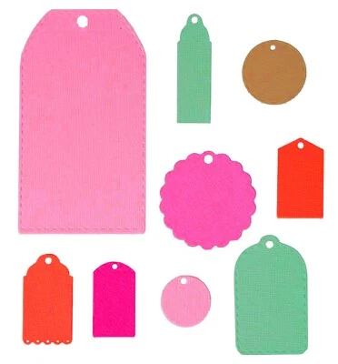 New, Retired Sizzix Framelits Tags 9pk #662838 Retail $19.99 by Emily Tootle - Image 1 of 4