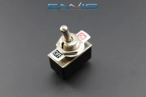 TOGGLE SWITCH SPST ON-OFF METAL TOGGLE 2 AMP 250V 4 AMP 125V 4 PIN EC-1502 - Picture 1 of 3