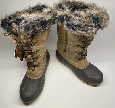 Sporto Hailey Womens Tan Faux Fur Womens Winter Boots Size 10M BRAND NEW - Image 1 of 4