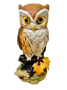 Andrea By Sadek Great Horned Owl #6315 Vintage 1990's Porcelain Bisque Figurine - Picture 1 of 17