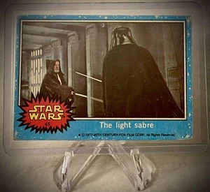 1977 STAR WARS - The Light Sabre - Topps Series 1 (Blue) #45 Darth Vader Obi-Wan - Picture 1 of 5