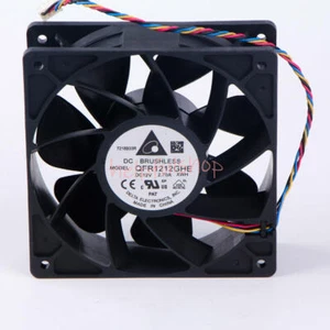 One Delta DC12V 2.70A 4Pin QFR1212GHE 6000 RPM Fan For Antminer S7,S9,D3,L3+,E9+ - Photo 1/1