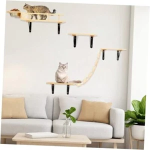 Cat Wall Shelves - Set of 5 Cat Wall Furniture, Cat Shelves and Perches for - Picture 1 of 8