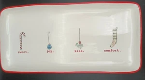 Christmas Platter Rae Dunn Sweet Joy Kiss Comfort Plate Holiday Magenta Artisan - Picture 1 of 10