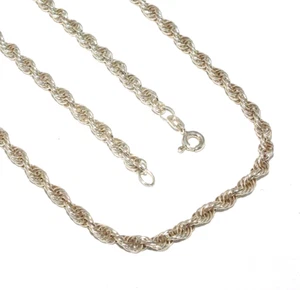 Unisexe, Hommes/Femmes 925 Argent Traditionnel Style 50.8cm Chaîne Corde - Bild 1 von 8