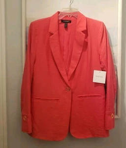 NWT Ellen Tracy Women's Coral Blazer Size S - Picture 1 of 5