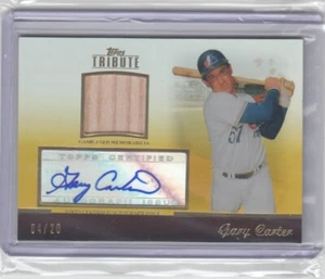 2011 Gary Carter Topps Tribute Gold AUTO BAT /20 - GC1 Expos NY Mets - Picture 1 of 1