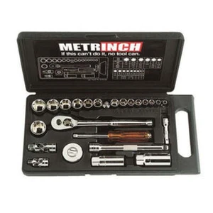 METRINCH Socket Set 1/4" & 3/8" Drive 25Pc MET-0300 - Picture 1 of 2