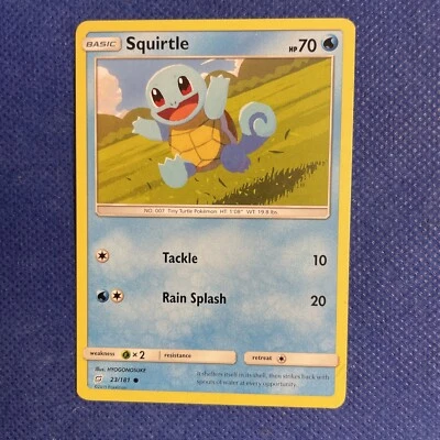 Squirtle 23/181 Sun & Moon Team Up Non-Holo Pokemon TCG Card - NM - Image 1 of 4