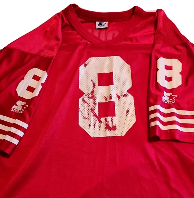 Camiseta deportiva de colección 1995 Steve Young San Francisco 49er NFL Starter para hombre L 48 HECHA EN EE. UU. Foto 1 de 4