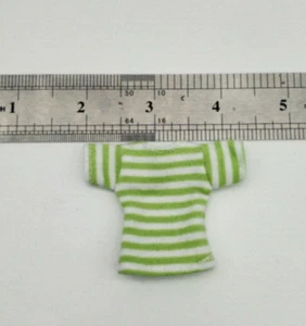 Grünes 1/12 gestreiftes T-Shirt Modell für 6" Figurpuppe - Bild 1 von 3